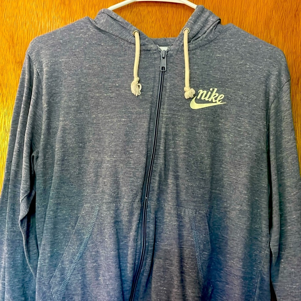 blue nike zip up sweatshirt